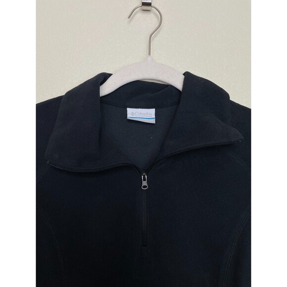 Columbia Mens XS 1/4 Zip Fleece Sweater Black Long Sleeve High Neck Pullover - Picture 3 of 9